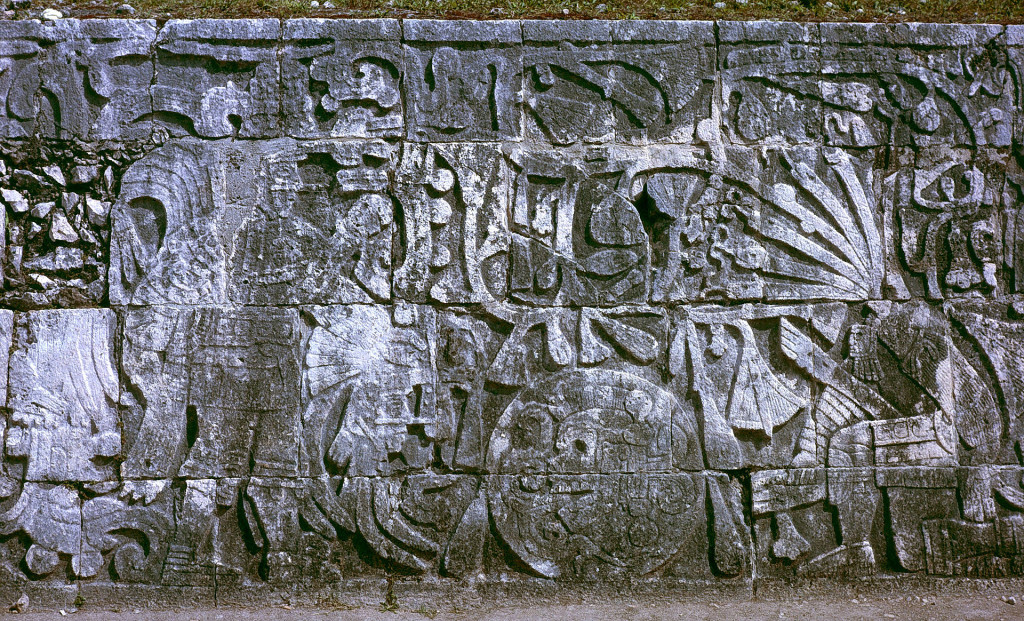 Fig.4: relief from Terminal Classic period Chichen Itza (c. AD 830-950), depicting human sacrifice by decapitation 