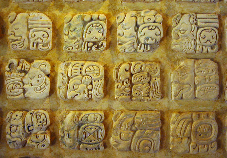 Mayan glyphs - a logographic writing system similar to written Chinese