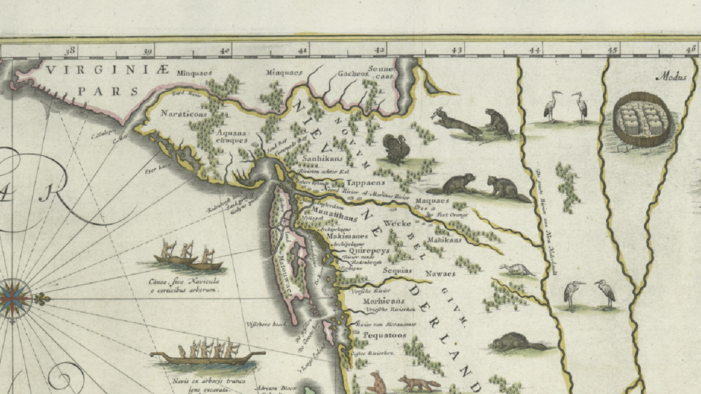 Hudson River Valley map 1635