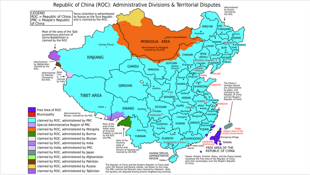 Source: https://zh.wikipedia.org/wiki/%E4%B8%AD%E8%8F%AF%E6%B0%91%E5%9C%8B%E8%A1%8C%E6%94%BF%E5%8D%80%E5%8A%83#/media/File:Zhonghua_Minguo_Quhua_Fanti.svg
