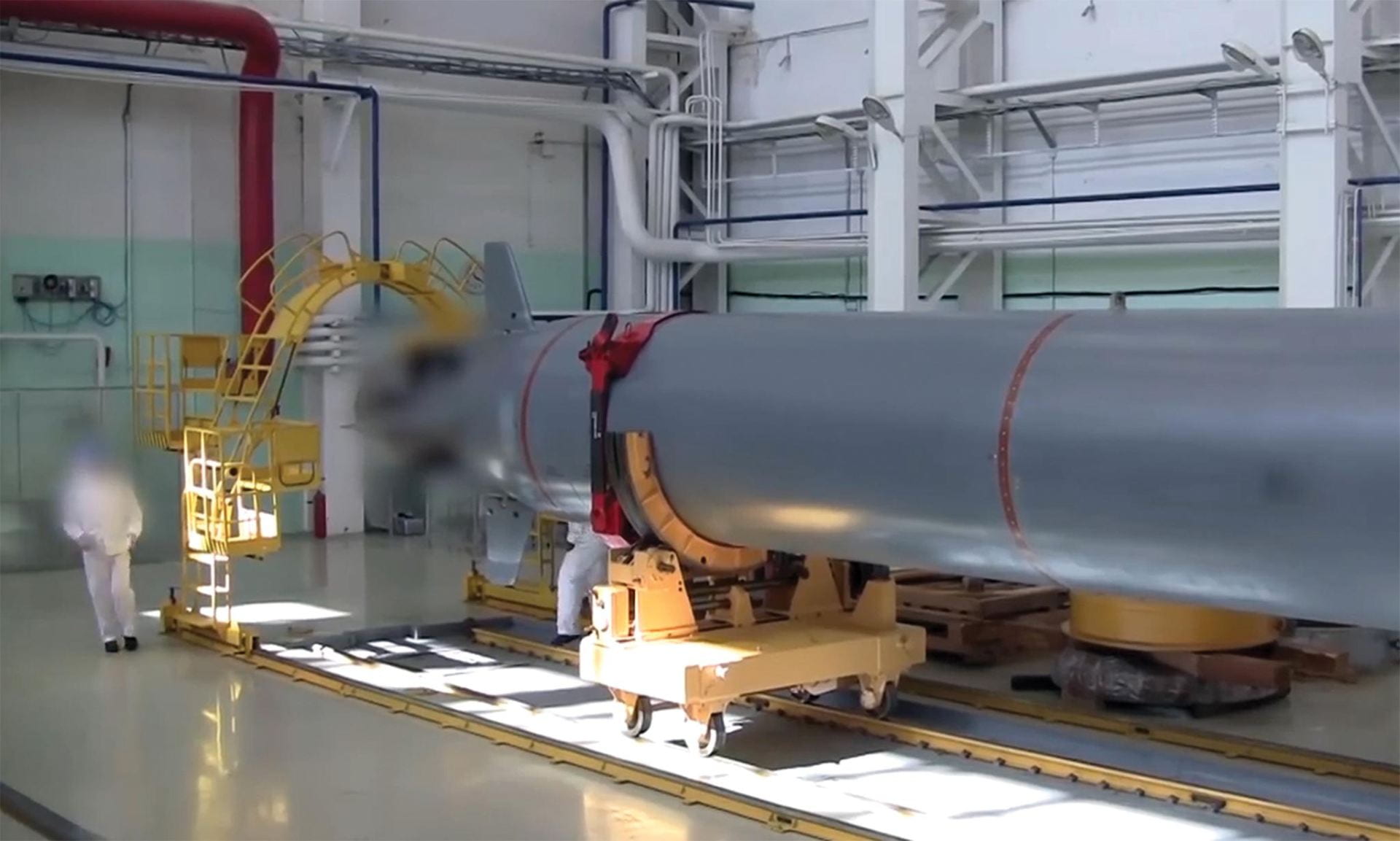 A 2018 photo released by the Russian defense ministry of a prototype of its nuclear-powered and nuclear-armed "Status-6" autonomous unmanned underwater vehicle. 